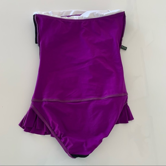 Ralph Lauren Size 8 Purple Pleated One Piece - Picture 5 of 9